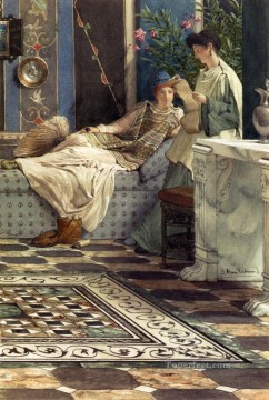Sir Lawrence Alma Tadema Painting - Sir Lawrence From An Absent One Romantic Sir Lawrence Alma Tadema